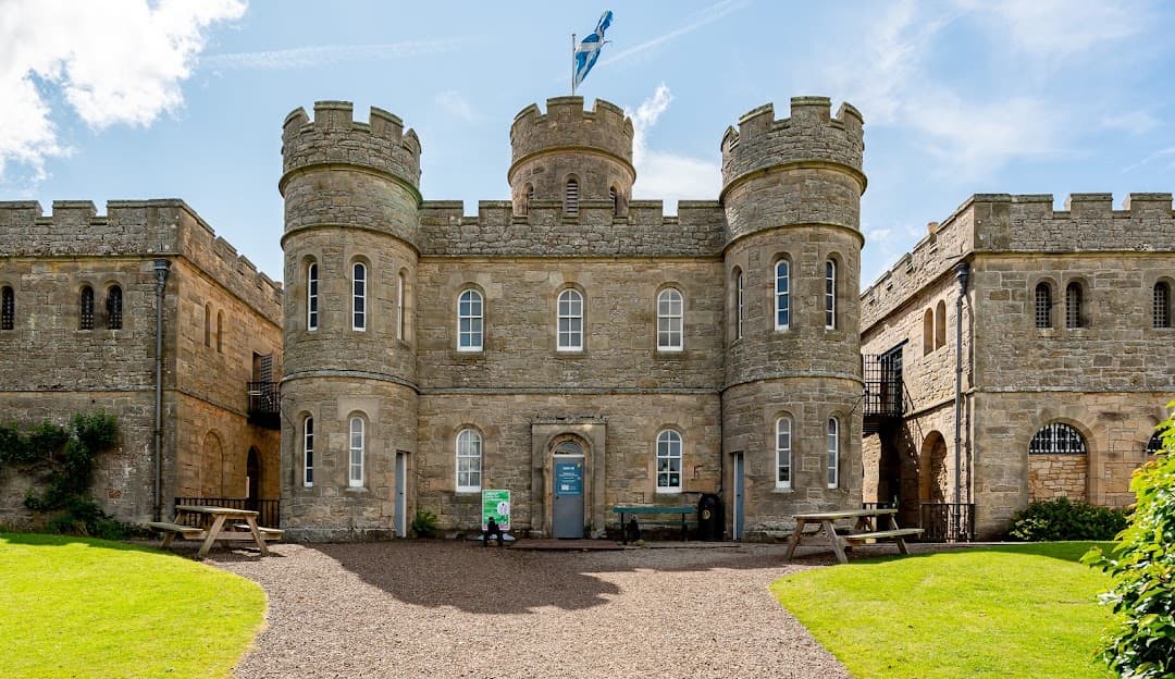 Jedburgh Castle Jail and Museum on the hillside above town
